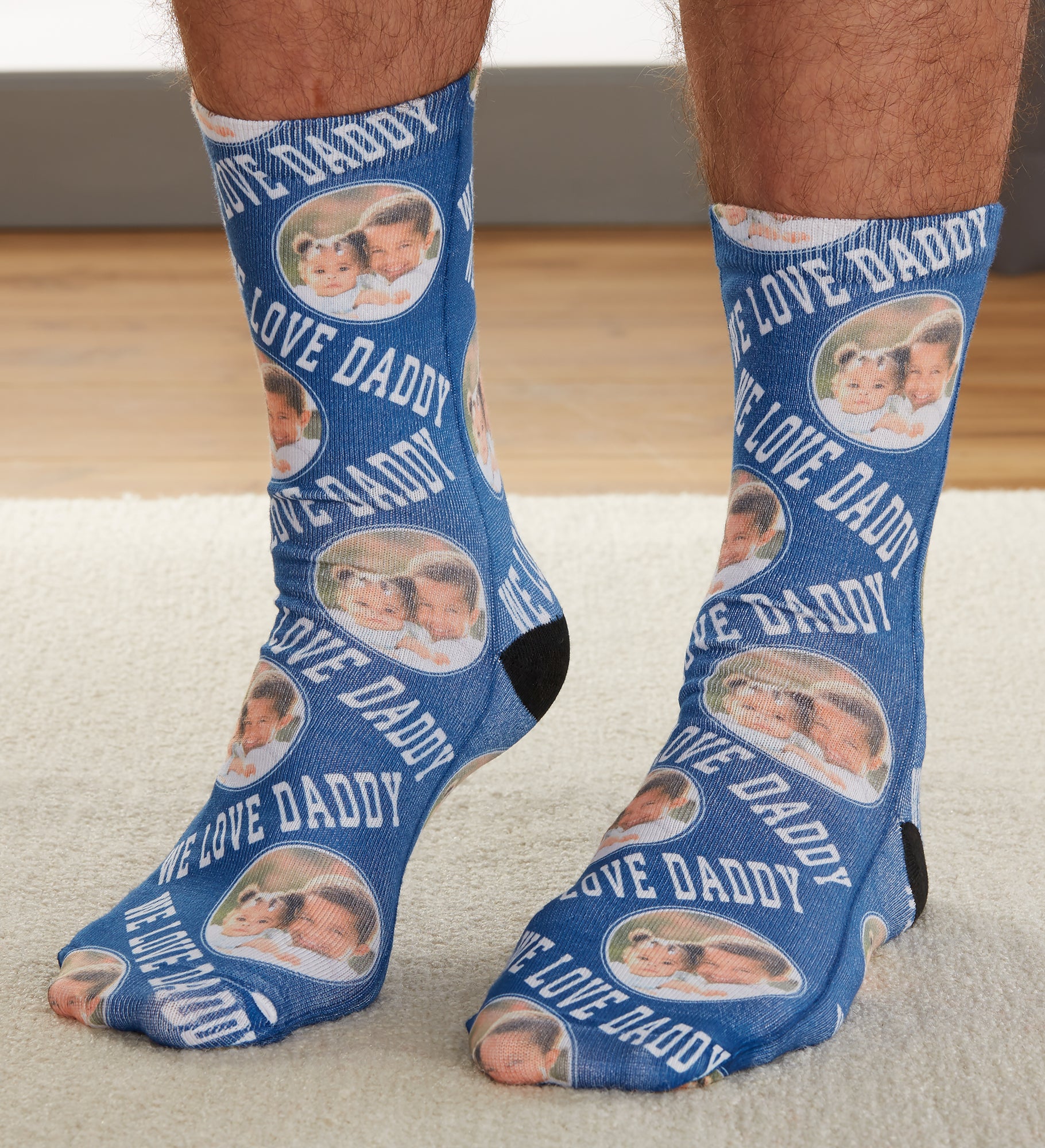 For Him Personalized Photo Adult Socks